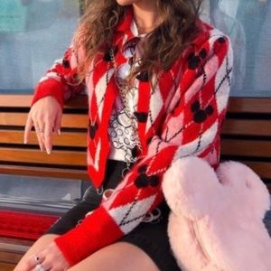 ZARA DISNEY Mickey Minnie Mouse Cardigan Sweater